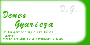 denes gyuricza business card