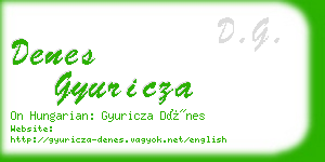 denes gyuricza business card